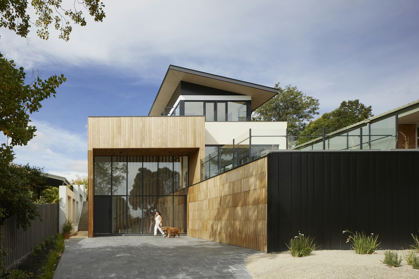 Sculptural island in a bright villa kitchen